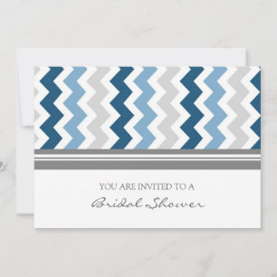 Invitation à la douche nuptiale Dark Blue Gray Che