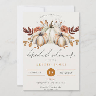 Invitation à la douche nuptiale d'automne