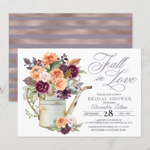 Invitation à la douche nuptiale d'automne de Peach
