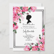 Invitation à la douche nuptiale de Bridgerton