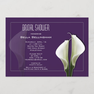 Invitation à la douche nuptiale de Calla Lillies