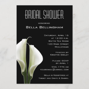 Invitation à la douche nuptiale de Calla Lillies e