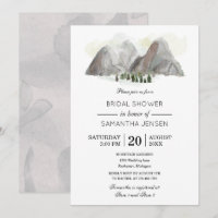 invitation à la douche nuptiale de couleur de l'ea