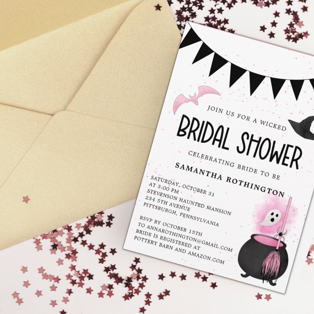 Invitation à la douche nuptiale de Girly Halloween (Créateur téléchargé)