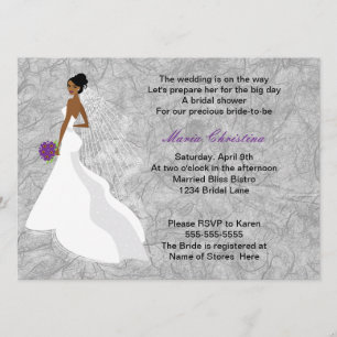 Invitation à la douche nuptiale de Glamor Girl 1(c