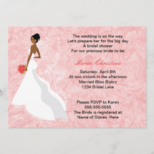 Invitation à la douche nuptiale de Glamor Girl 2