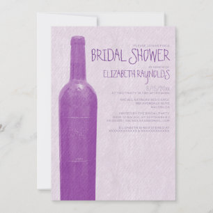 Invitation à la douche nuptiale de la bouteille de