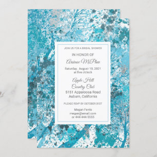 Invitation à la douche nuptiale de la forêt bleue 