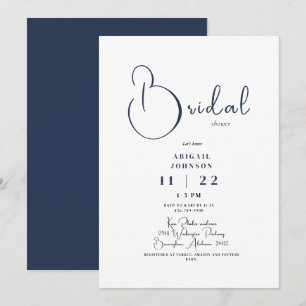 Invitation à la douche nuptiale de la Marine moder