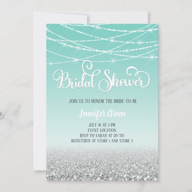Invitation à la douche nuptiale de la Parties scin (Devant)