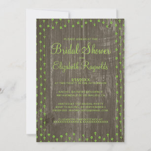 Invitation à la douche nuptiale de la Russie verte