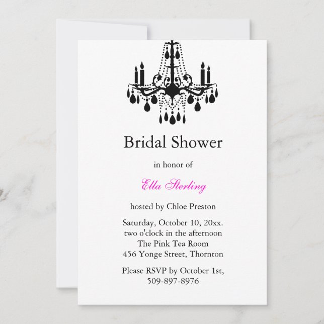 Invitation à la douche nuptiale de la salle de gra (Devant)