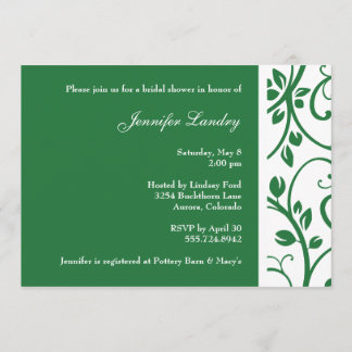 Invitation à la douche nuptiale de la vigne floral