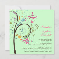 Invitation à la douche nuptiale de l'arbre fleuri