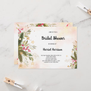 Invitation à la douche nuptiale de Noël