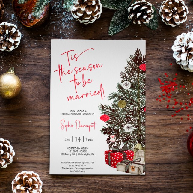 Invitation à la douche nuptiale de Noël (Créateur téléchargé)