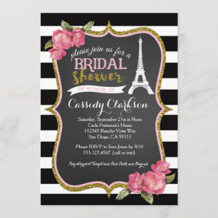 Invitation à la douche nuptiale de Paris