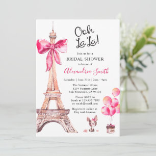 Invitation à la douche nuptiale de Paris