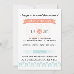 Invitation à la douche nuptiale de plage