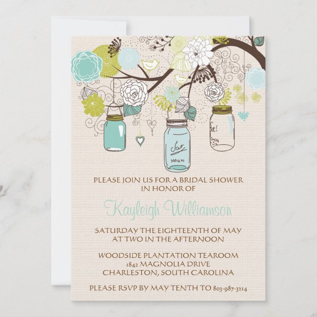 Invitation à la douche nuptiale de rêve d'été (Devant)