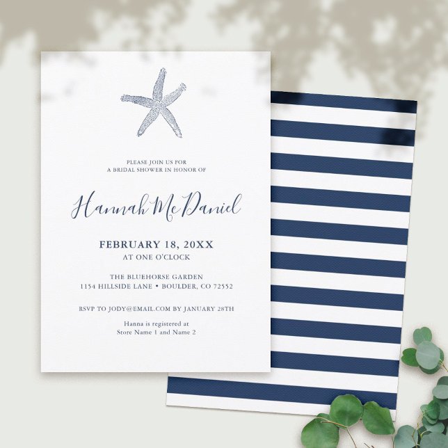Invitation à la douche nuptiale de Starfish de la  (Créateur téléchargé)