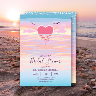 Invitation à la douche nuptiale de Sunrise Beach