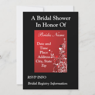 Invitation à la douche nuptiale de Swirl Heart
