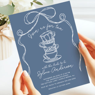 Invitation à la douche nuptiale de thé tiré à la m
