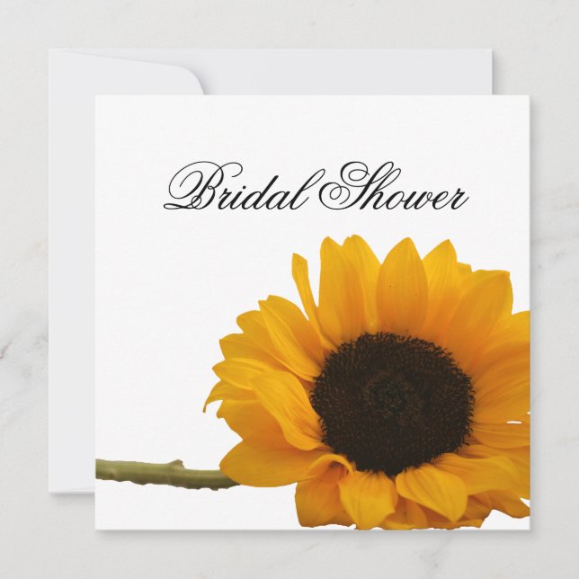 Invitation à la douche nuptiale de tournesol (Devant)