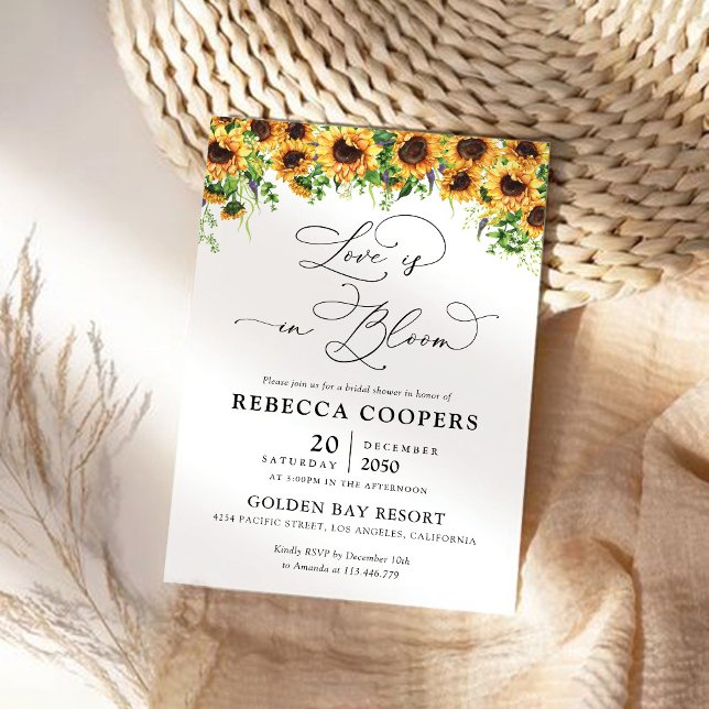 Invitation à la douche nuptiale de tournesol (Créateur téléchargé)