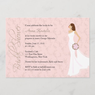 Invitation à la douche nuptiale d'élégance moderne