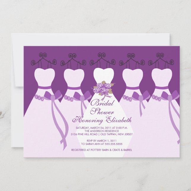 Invitation à la douche nuptiale des femmes mariées (Devant)