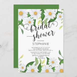 Invitation à la douche nuptiale des fleurs de mara