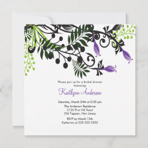 Invitation à la douche nuptiale des fleurs florale