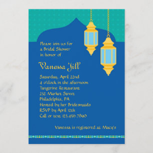 Invitation à la douche nuptiale des Lanternes maro