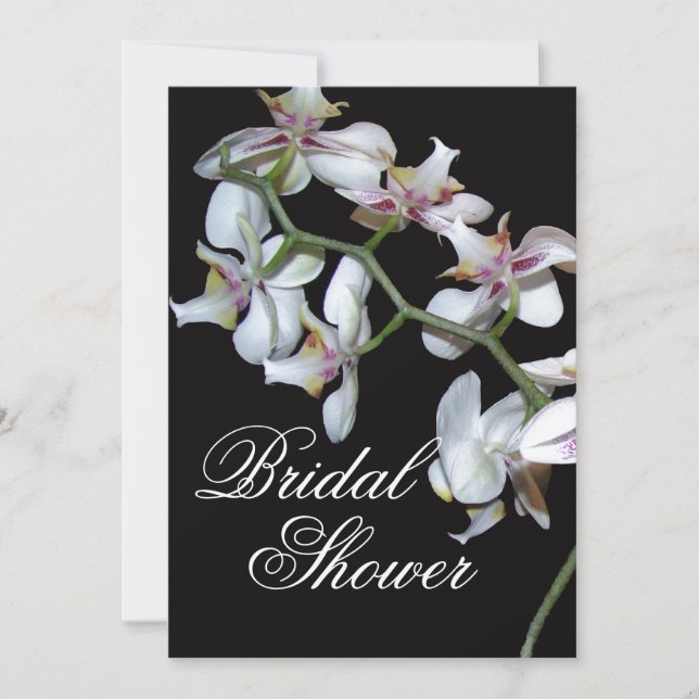Invitation à la douche nuptiale des orchidées (Devant)