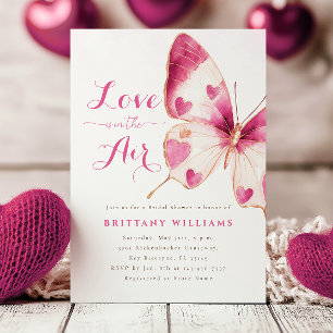 Invitation à la douche nuptiale des papillons card