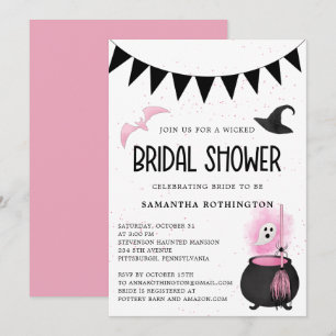 Invitation à la douche nuptiale d'Halloween