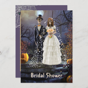 Invitation à la douche nuptiale d'Halloween avec d