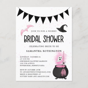 Invitation à la douche nuptiale d'Halloween fillet