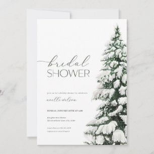 Invitation à la douche nuptiale d'hiver Pins de ne