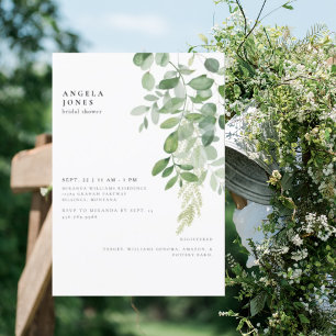 Invitation à la douche nuptiale du feuillage