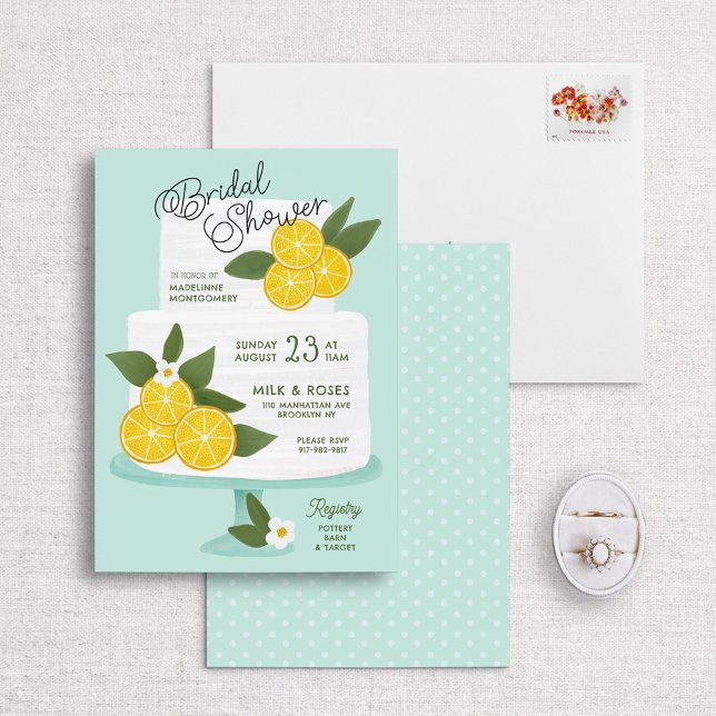 Invitation à la douche nuptiale du gâteau citron (Créateur téléchargé)