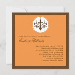 Invitation à la douche nuptiale du lustre moderne