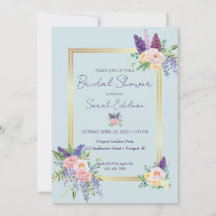 Invitation à la douche nuptiale du Pastel Floral S