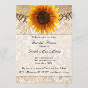 Invitation à la douche nuptiale du Twine de tourne