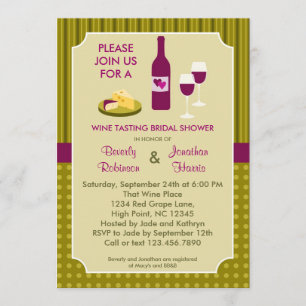 Invitation à la douche nuptiale d'un couple pour d