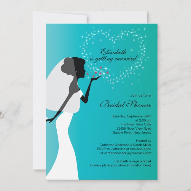 Invitation à la douche nuptiale d'une nuptiale de  (Devant)