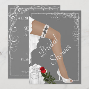 Invitation à la douche nuptiale en argent
