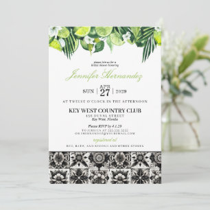 Invitation à la douche nuptiale en carreaux de cha